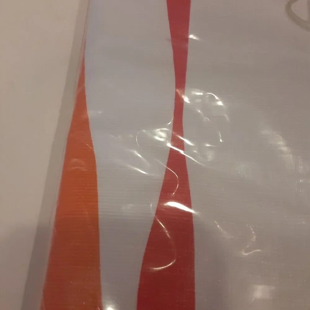 Home Vinyl Tablecloth Wavy Stripe Summer Fun 52x70